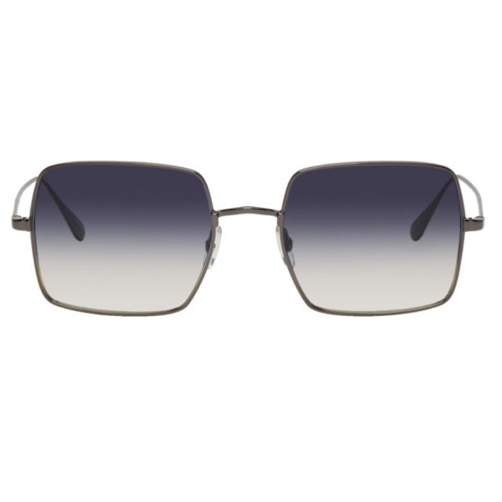 Garrett Leight Crescent Sunglasses in Gunmetal Tone